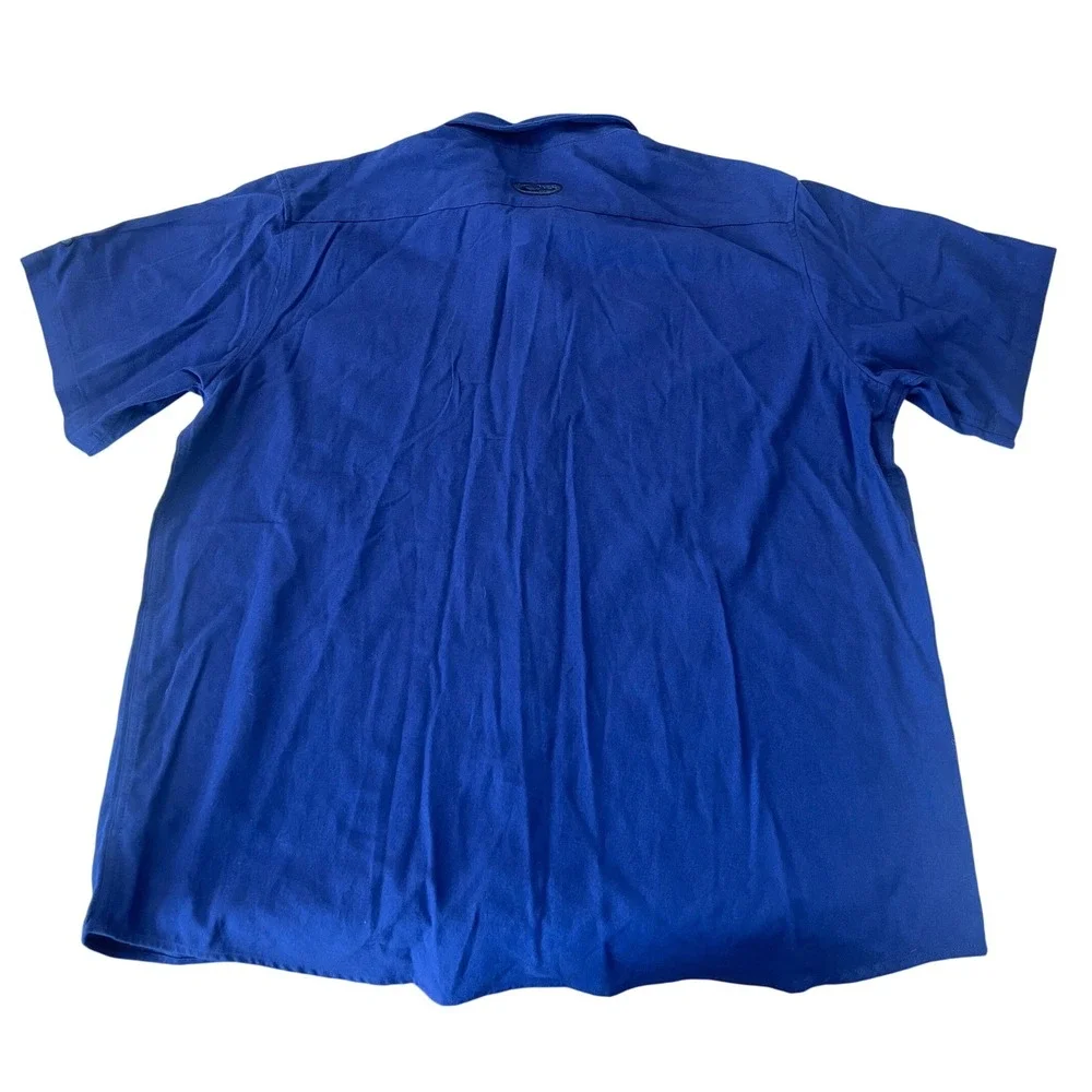 NWT Drake Clothing Co Mens Nevertuck Shirt SS Navy XL StayCool Cotton